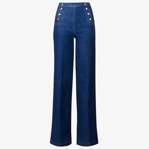 FRAME Sailor Snap High Waist Wide Leg Jeans